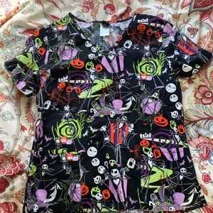 Nightmare Before Christmas Scrub top, medium